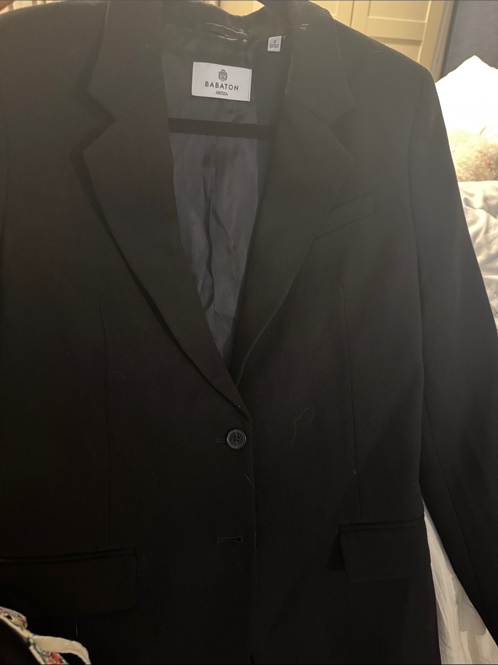 Babaton Black womens Single-Button Blazer
